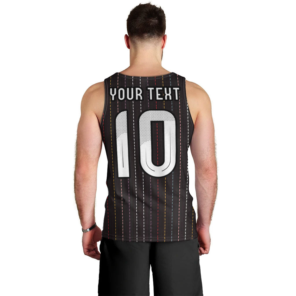 Japan Football Custom Men Tank Top Colors Beyond Horizon Sashiko Effect Black Version