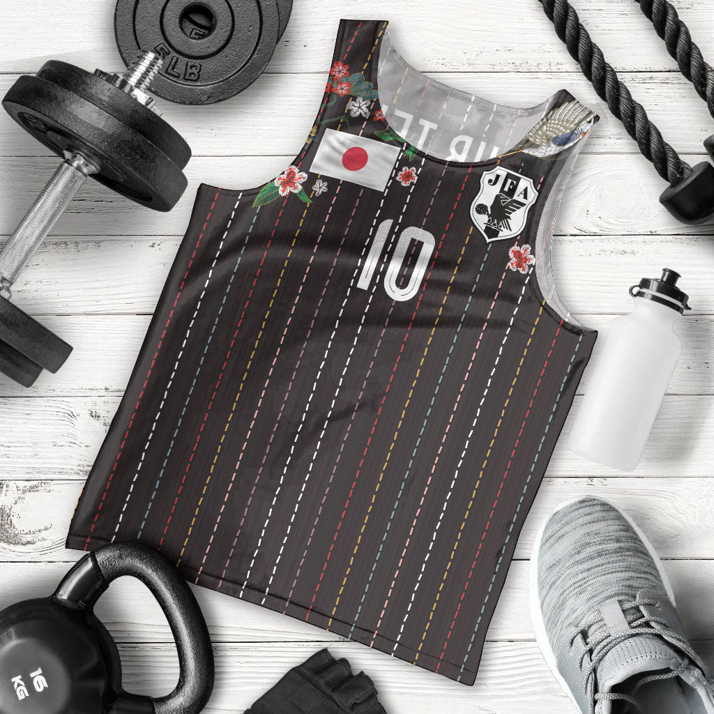 Japan Football Custom Men Tank Top Colors Beyond Horizon Sashiko Effect Black Version