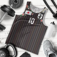 Japan Football Custom Men Tank Top Colors Beyond Horizon Sashiko Effect Black Version
