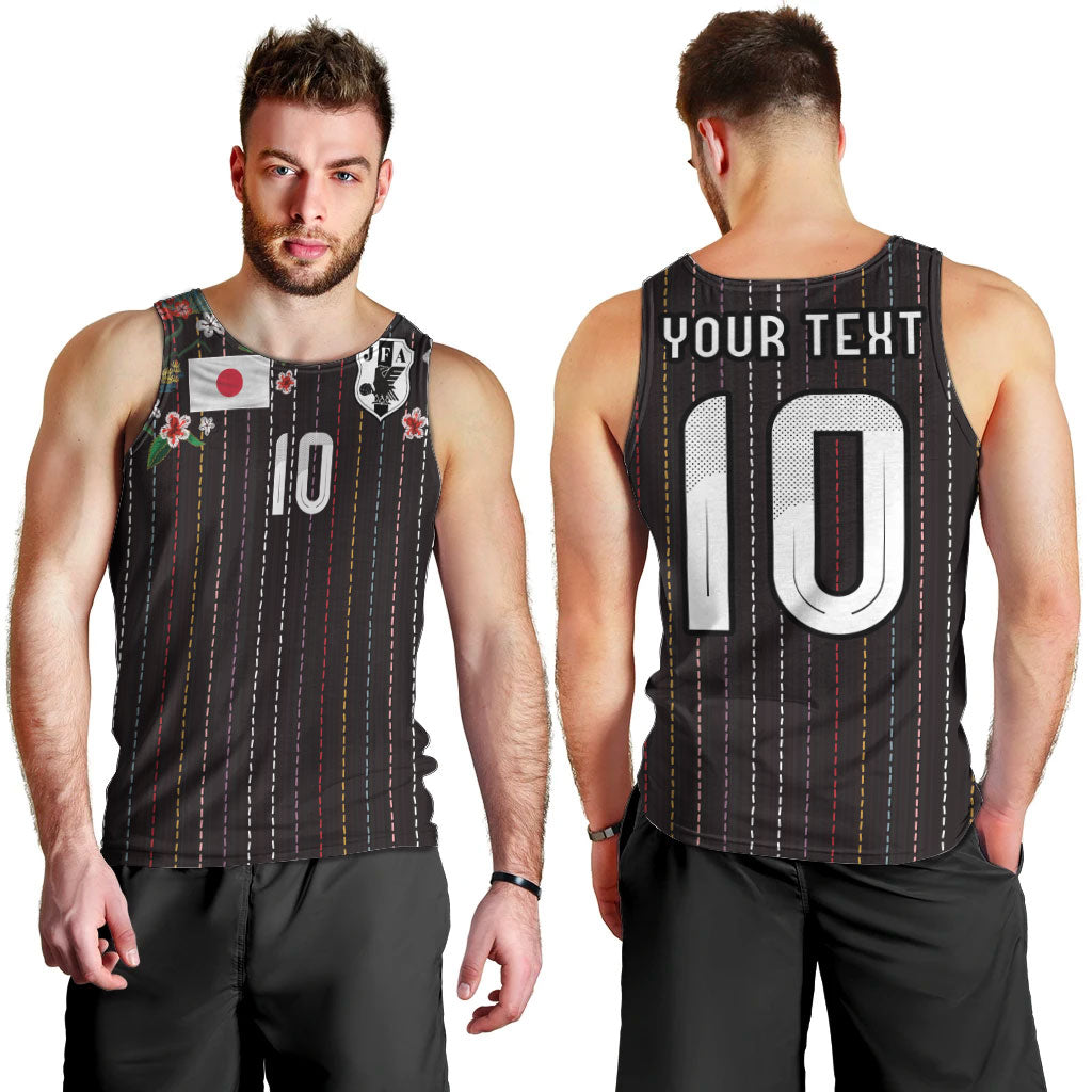 Japan Football Custom Men Tank Top Colors Beyond Horizon Sashiko Effect Black Version