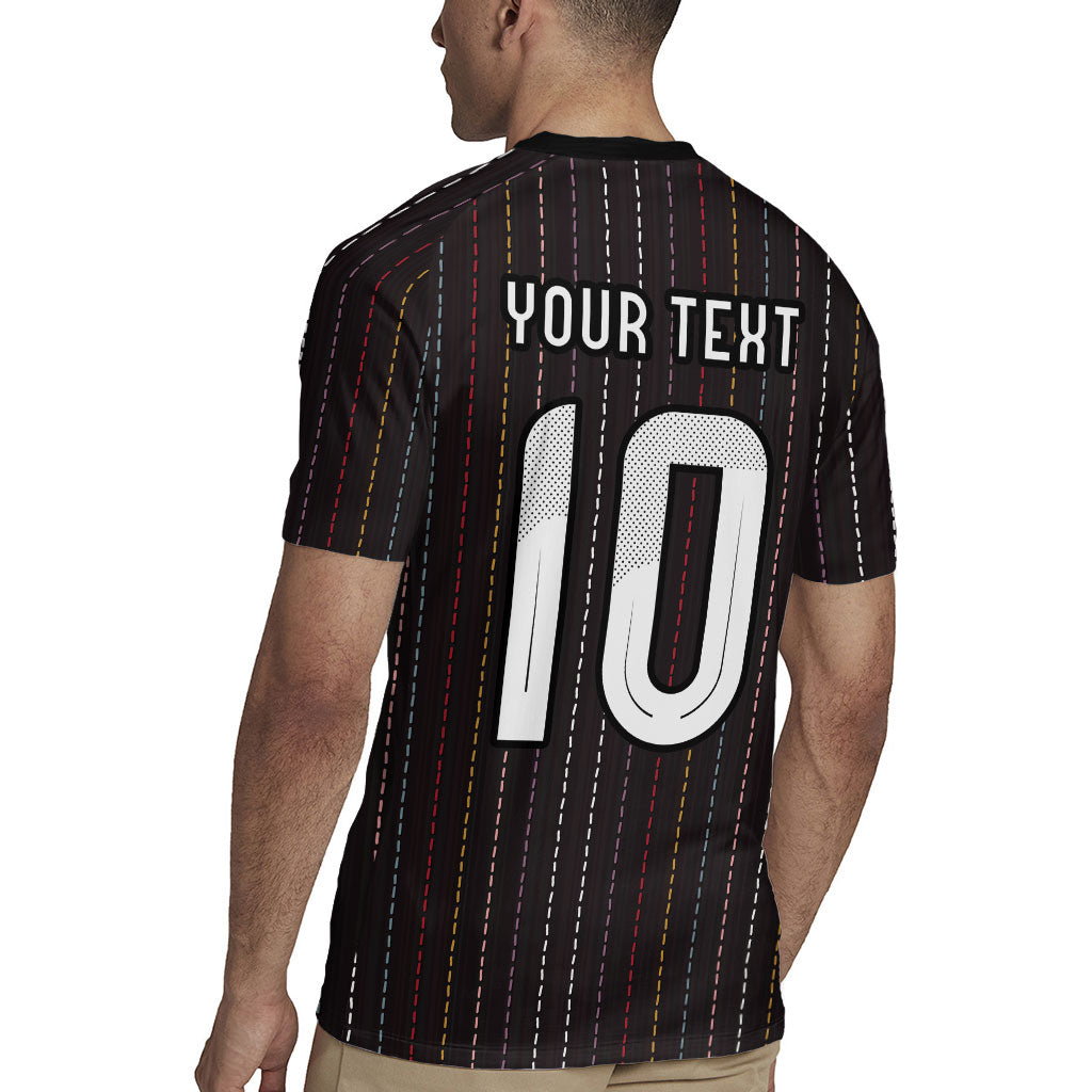 Japan Football Custom Rugby Jersey Colors Beyond Horizon Sashiko Effect Black Version