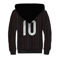 Japan Football Custom Sherpa Hoodie Colors Beyond Horizon Sashiko Effect Black Version