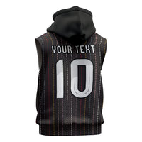Japan Football Custom Sleeveless Hoodie Colors Beyond Horizon Sashiko Effect Black Version