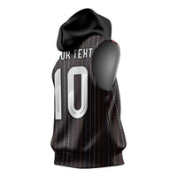 Japan Football Custom Sleeveless Hoodie Colors Beyond Horizon Sashiko Effect Black Version