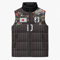 Japan Football Custom Sleeveless Puffer Jacket Colors Beyond Horizon Sashiko Effect Black Version