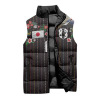 Japan Football Custom Sleeveless Puffer Jacket Colors Beyond Horizon Sashiko Effect Black Version