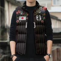 Japan Football Custom Sleeveless Puffer Jacket Colors Beyond Horizon Sashiko Effect Black Version