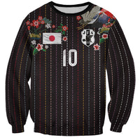 Japan Football Custom Sweatshirt Colors Beyond Horizon Sashiko Effect Black Version