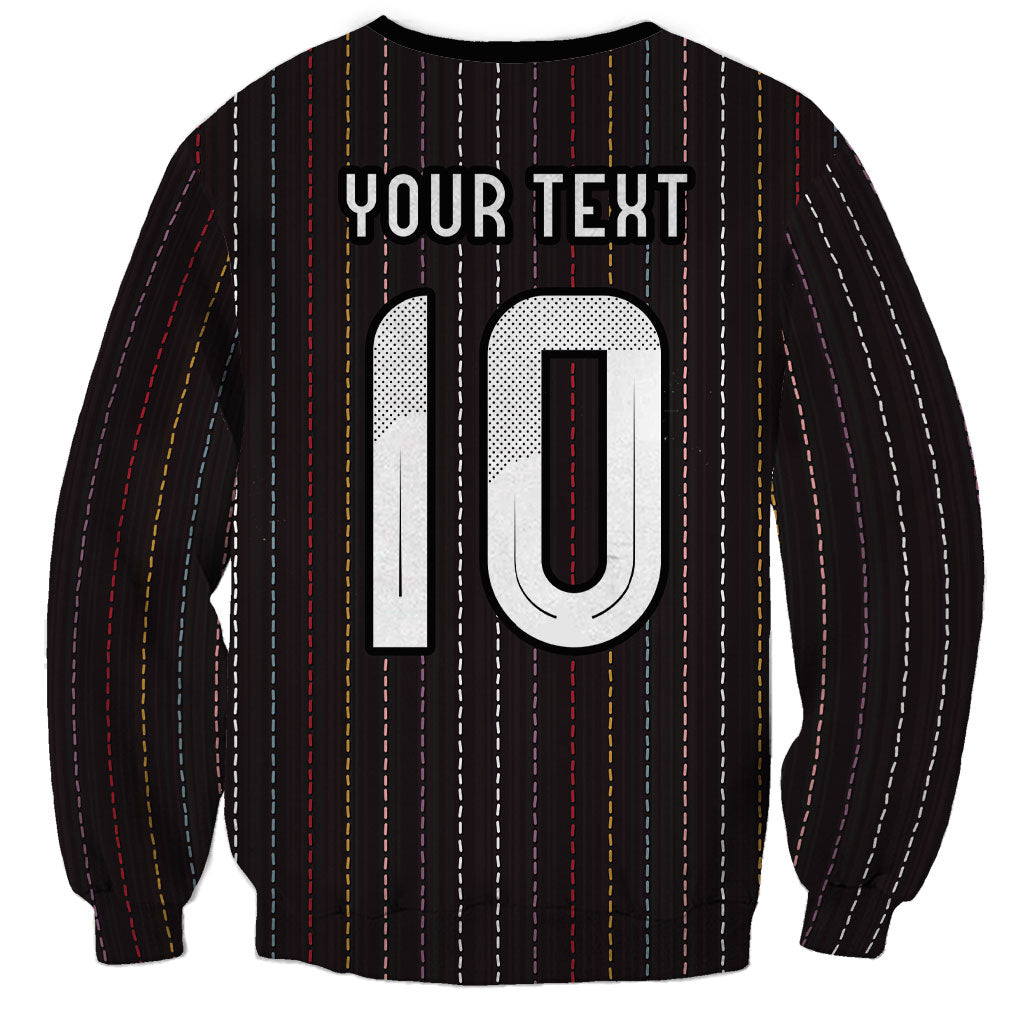 Japan Football Custom Sweatshirt Colors Beyond Horizon Sashiko Effect Black Version