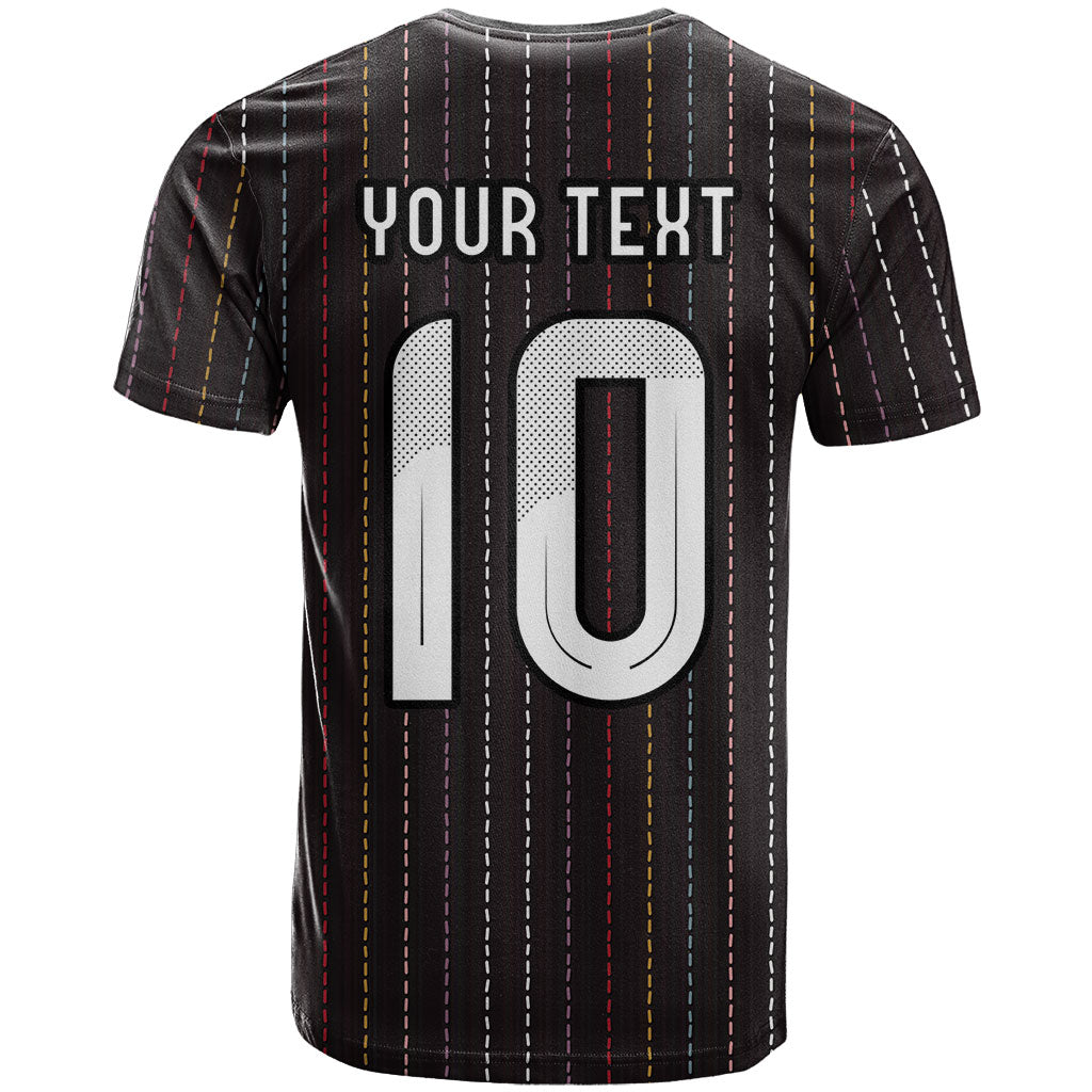 Japan Football Custom T Shirt Colors Beyond Horizon Sashiko Effect Black Version