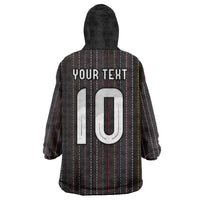 Japan Football Custom Wearable Blanket Hoodie Colors Beyond Horizon Sashiko Effect Black Version