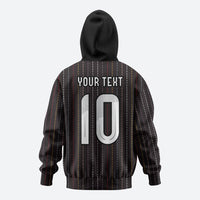 Japan Football Custom Zip Hoodie Colors Beyond Horizon Sashiko Effect Black Version