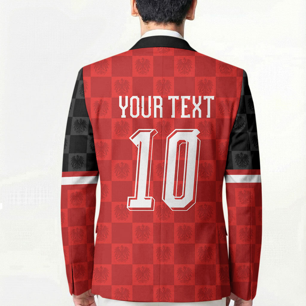 Austria Football Custom Blazer Bundesadler Red Checkerboard Eagle
