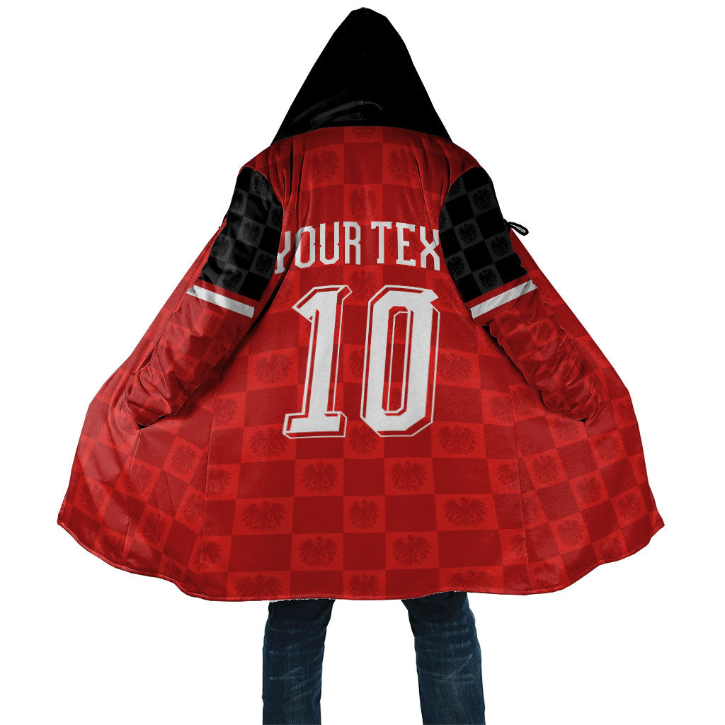 Austria Football Custom Cloak Bundesadler Red Checkerboard Eagle