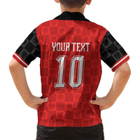 Austria Football Custom Hawaiian Shirt Bundesadler Red Checkerboard Eagle