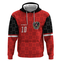 Austria Football Custom Hoodie Bundesadler Red Checkerboard Eagle