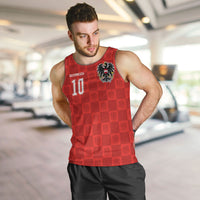 Austria Football Custom Men Tank Top Bundesadler Red Checkerboard Eagle