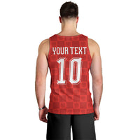 Austria Football Custom Men Tank Top Bundesadler Red Checkerboard Eagle