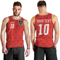 Austria Football Custom Men Tank Top Bundesadler Red Checkerboard Eagle