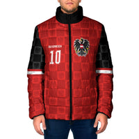 Austria Football Custom Padded Jacket Bundesadler Red Checkerboard Eagle