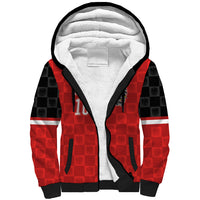 Austria Football Custom Sherpa Hoodie Bundesadler Red Checkerboard Eagle