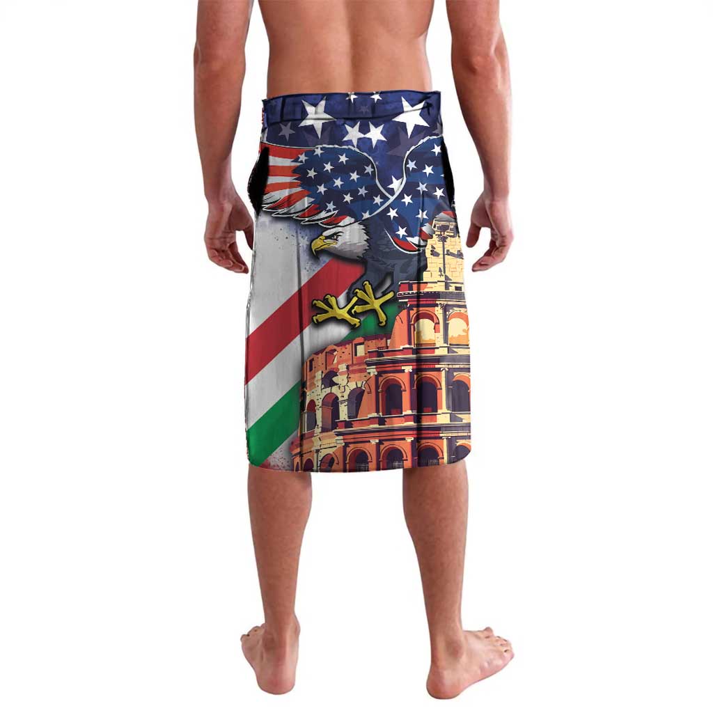 Italian American Heritage Month Lavalava USA Eagle and The Colosseum with National Flag - Wonder Print Shop