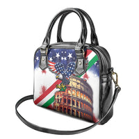 Italian American Heritage Month Shoulder Handbag USA Eagle and The Colosseum with National Flag
