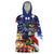 Italian American Heritage Month Wearable Blanket Hoodie USA Eagle and The Colosseum with National Flag - Wonder Print Shop