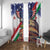 Italian American Heritage Month Window Curtain USA Eagle and The Colosseum with National Flag - Wonder Print Shop