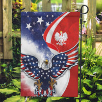 Polish American Heritage Month Garden Flag USA Eagle and Poland Eagle with National Flag - Wonder Print Shop