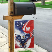 Polish American Heritage Month Garden Flag USA Eagle and Poland Eagle with National Flag - Wonder Print Shop