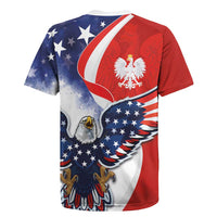 Polish American Heritage Month Rugby Jersey USA Eagle and Poland Eagle with National Flag - Wonder Print Shop