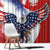 Polish American Heritage Month Window Curtain USA Eagle and Poland Eagle with National Flag - Wonder Print Shop