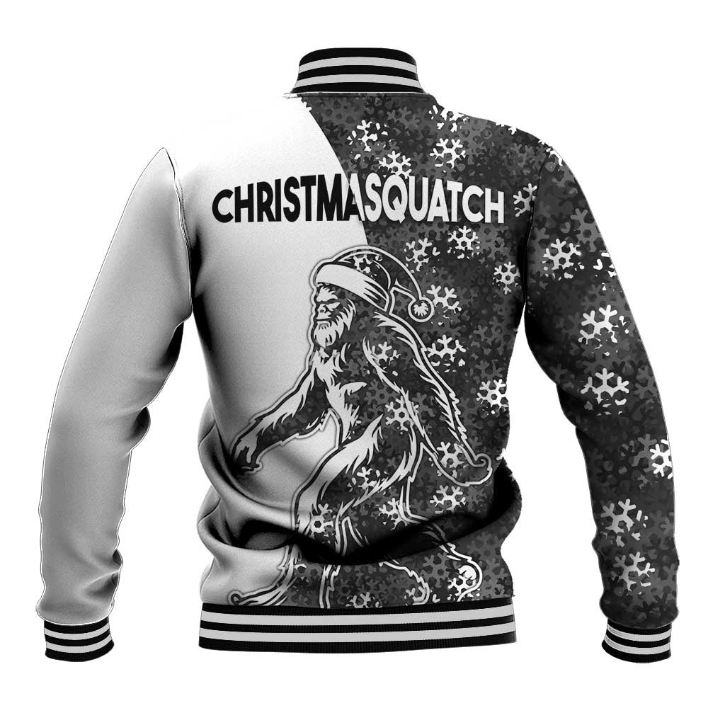Funny Christmasquatch Camouflage of Snowflakes Baseball Jacket - Wonder Print Shop