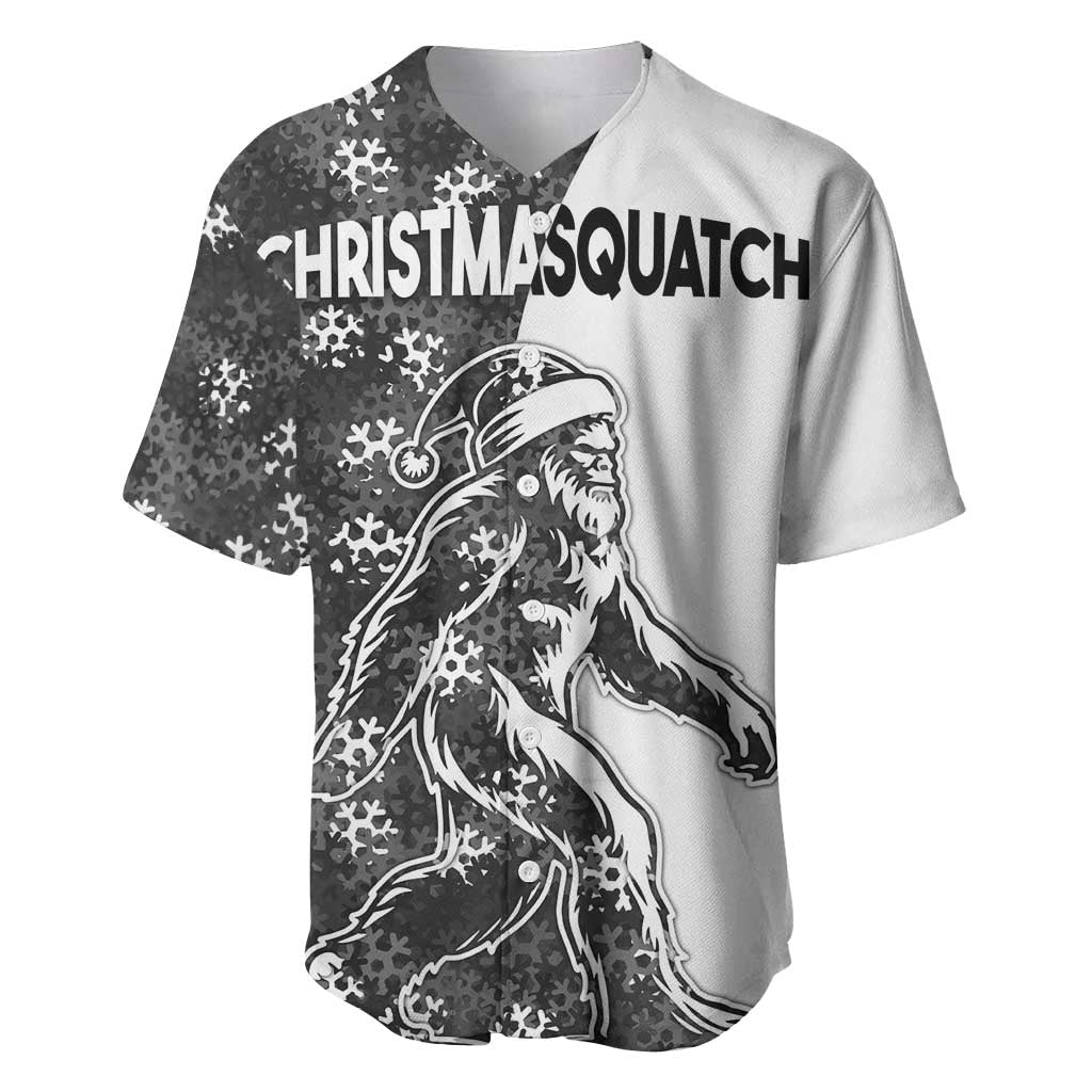 Funny Christmasquatch Camouflage of Snowflakes Baseball Jersey - Wonder Print Shop