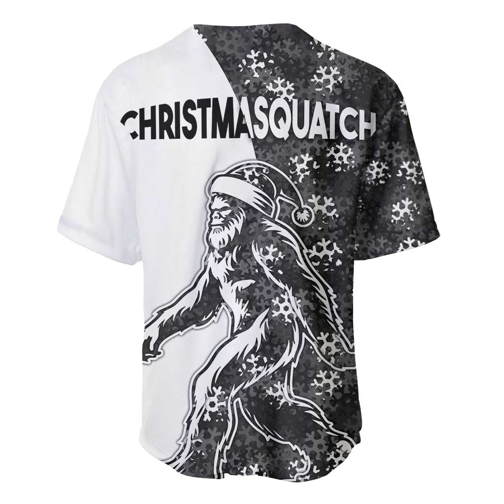 Funny Christmasquatch Camouflage of Snowflakes Baseball Jersey - Wonder Print Shop