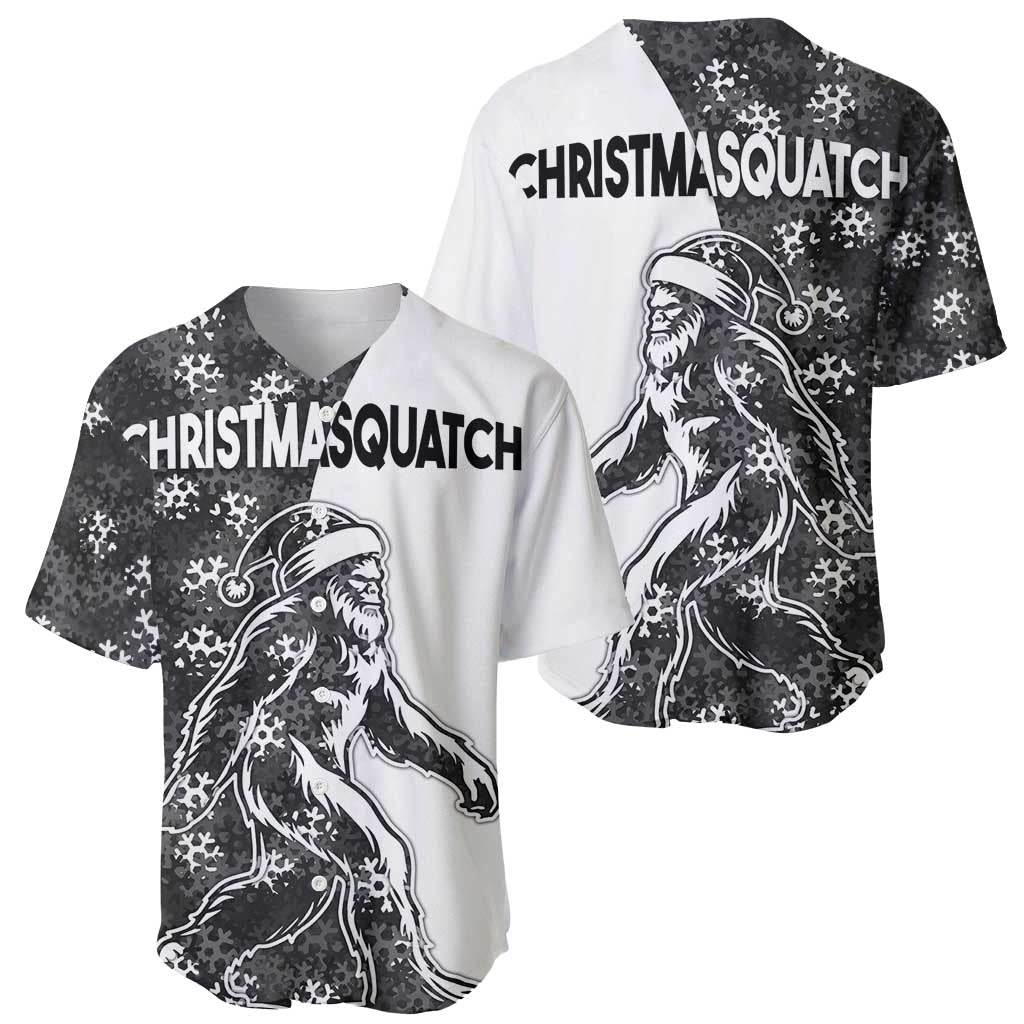 Funny Christmasquatch Camouflage of Snowflakes Baseball Jersey - Wonder Print Shop