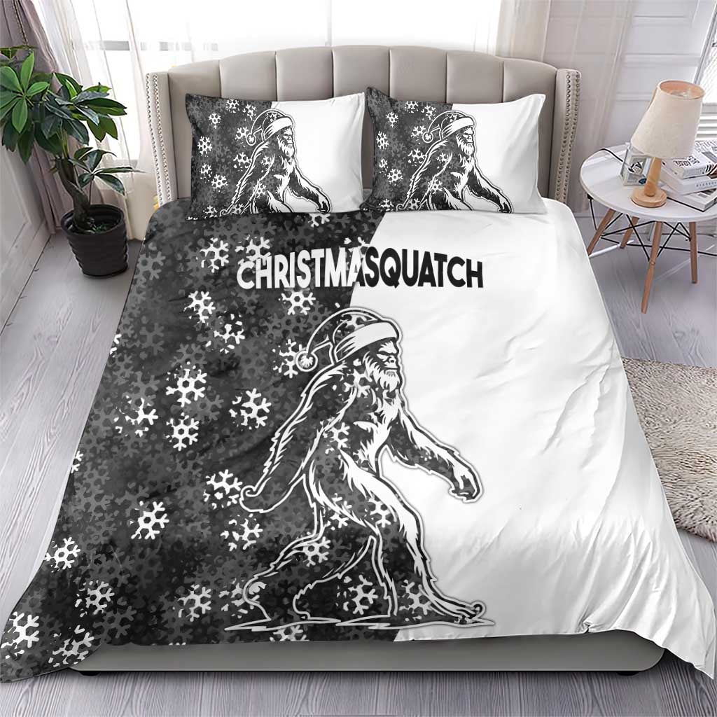 Funny Christmasquatch Camouflage of Snowflakes Bedding Set - Wonder Print Shop