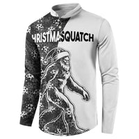Funny Christmasquatch Camouflage of Snowflakes Button Sweatshirt - Wonder Print Shop