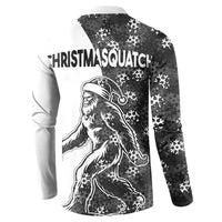 Funny Christmasquatch Camouflage of Snowflakes Button Sweatshirt - Wonder Print Shop