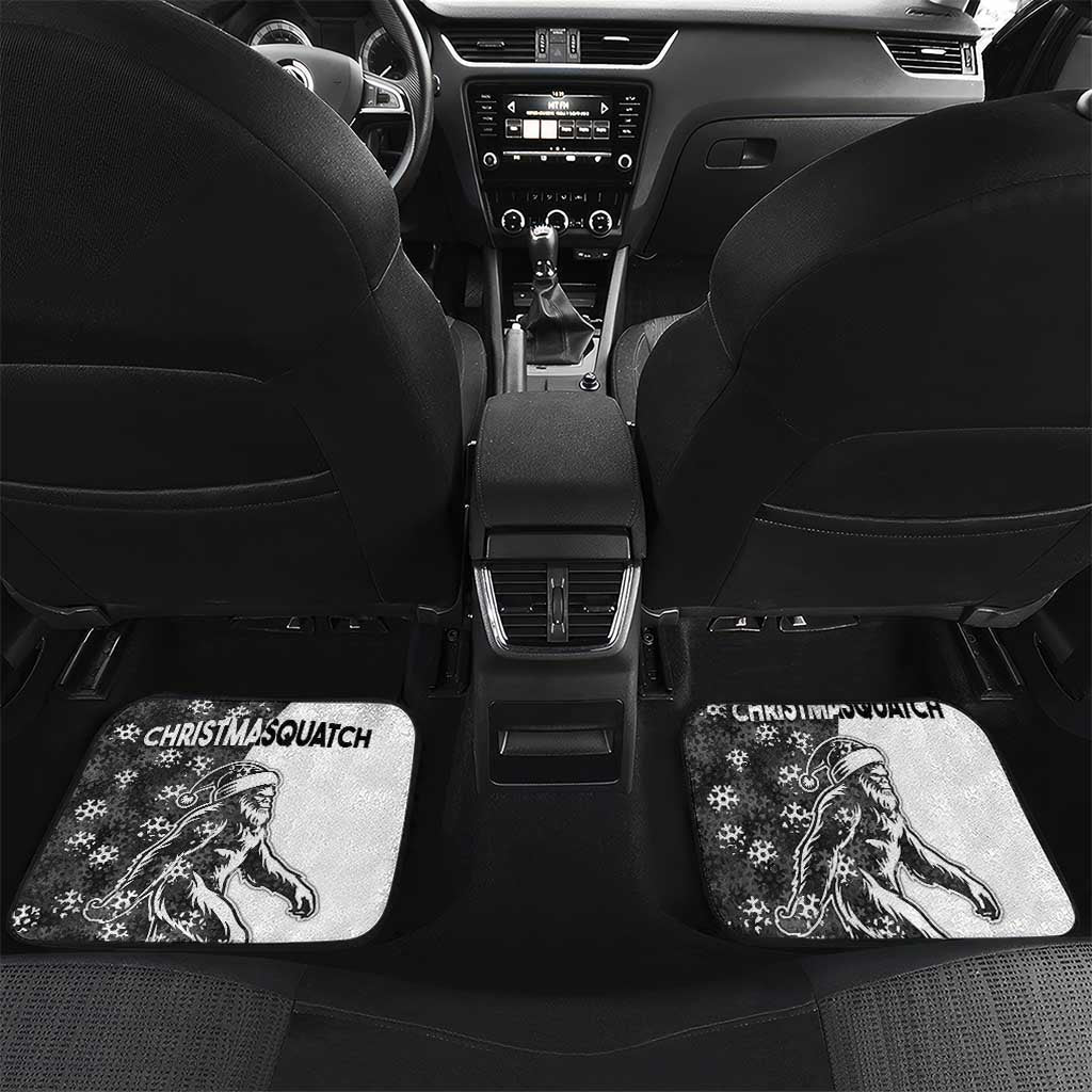 Funny Christmasquatch Camouflage of Snowflakes Car Mats - Wonder Print Shop