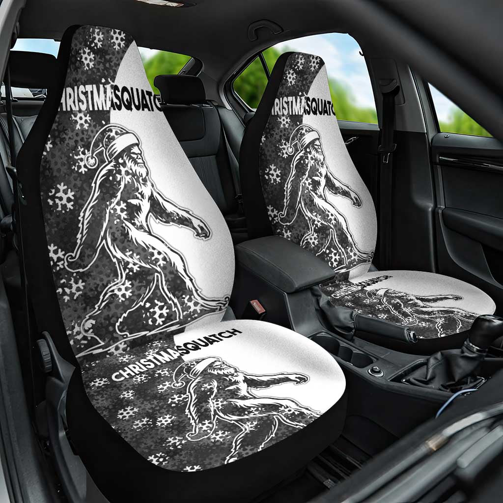 Funny Christmasquatch Camouflage of Snowflakes Car Seat Cover - Wonder Print Shop