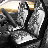 Funny Christmasquatch Camouflage of Snowflakes Car Seat Cover - Wonder Print Shop