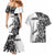 Funny Christmasquatch Camouflage of Snowflakes Couples Matching Mermaid Dress and Hawaiian Shirt - Wonder Print Shop