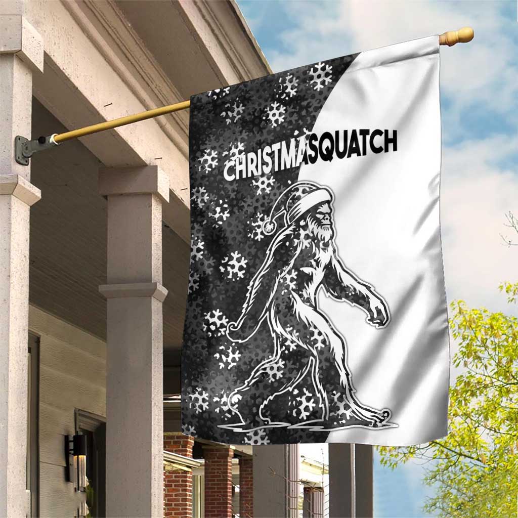 Funny Christmasquatch Camouflage of Snowflakes Garden Flag - Wonder Print Shop