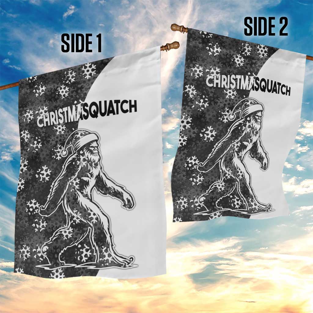 Funny Christmasquatch Camouflage of Snowflakes Garden Flag - Wonder Print Shop