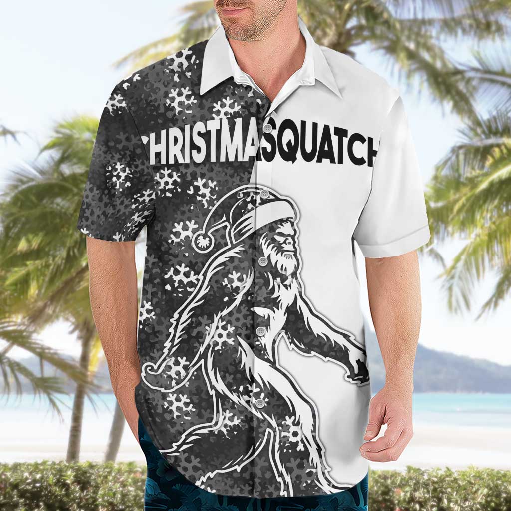 Funny Christmasquatch Camouflage of Snowflakes Hawaiian Shirt - Wonder Print Shop