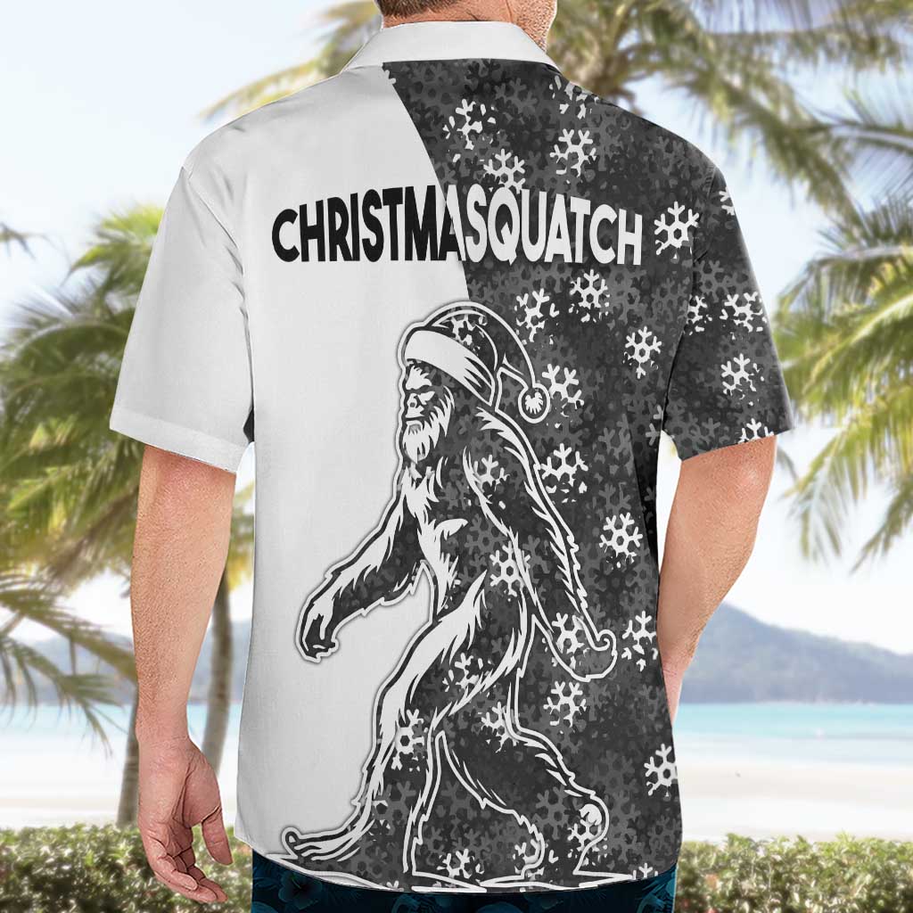 Funny Christmasquatch Camouflage of Snowflakes Hawaiian Shirt - Wonder Print Shop