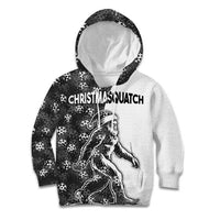 Funny Christmasquatch Camouflage of Snowflakes Kid Hoodie - Wonder Print Shop