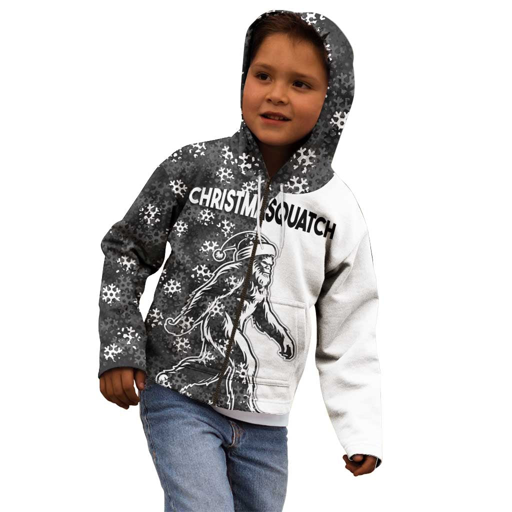 Funny Christmasquatch Camouflage of Snowflakes Kid Hoodie - Wonder Print Shop